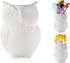 Comfify Owl Utensil Holder, Decorative Ceramic Cookware Crock & Organizer in White - Perfect Kitchen Décor Gift