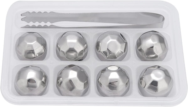 Stainless Steel Ice Spheres for Chilled Wine, Whiskey, and Fruit Drinks