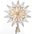 Kurt S. Adler UL3141 9.84" Brass Plated 7-Point Double Tip Capiz Star Tree Topper with Center Gem