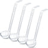 4 Pieces 1 oz Clear Ladle, Small Gravy Ladle with Long Handle for Serving Dressings and Sauces