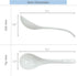 2 Pack Porcelain Serving Spoon Soup Ladles - 9 Inch Long for Serving, Cooking, Mixing Stews, Noodles, Rice
