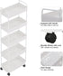 5 Buzowruil Rolling Storage Cart Tier Organizer Mobile Shelving Unit Storage Rolling Utility Cart with Wheels