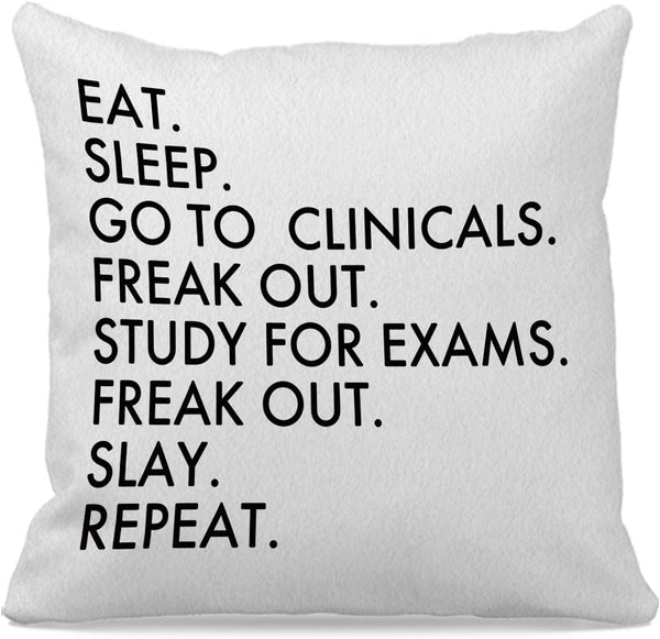 OFlich Nursing Student Pillow Cover - School Gift Throw Pillow, 18x18, Funny Nurse