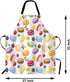 WONDERTIFY Colorful Macarons Apron - Adjustable Bib for Men & Women, Suitable for Kitchen Cooking & Baking