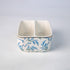 2 Countertop Compartments Ceramic Sponge Holder for Kitchen Sink, Cute Floral Dish Sponges Holder Soap Sink Organizer