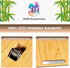 Bamboo Appliance Slider Tray for Coffee Maker & Heavy Kitchen Appliances, Rolling Wheels Under Cabinet Countertop