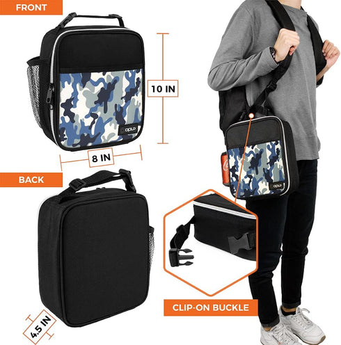 opux Premium Insulated Lunch Box - Soft School Lunch Bag for Kids, Leakproof Compact Cooler Tote for Men and Women,