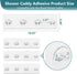 KaiwayInno 4 Pack Shower Caddy Adhesive Replacement, Strong Shower Shelf Adhesive Hooks for Corner Shelf Basket