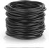 Xelsluthe 40 Pieces Black Silicone Jelly Bracelets Stretchy 80s Gummy Silicone Wristbands Hair