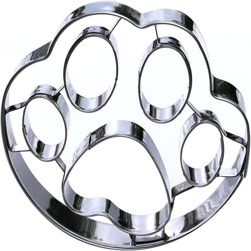 Premium Food-Grade Stainless Steel Dog Paw Cookie Cutter, Dishwasher Safe