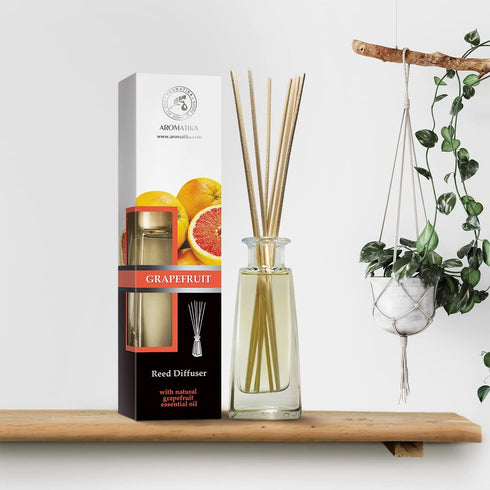 Reed Diffuser Grapefruit 3.4 Fl Oz | Aromatherapy Air Freshener with Grapefruit Essential Oil for Home Fragrance