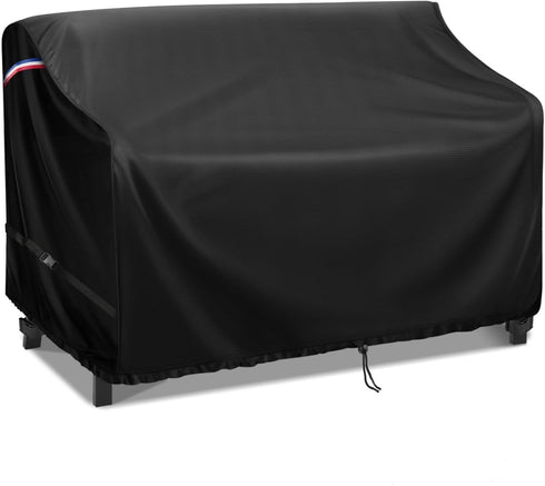 60" Outdoor Garden Bench Cover, 500D Waterproof 2- Seater Patio Loveseat Cover,