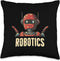 Retro Robotics Mechatronics Software Mechanics Throw Pillow