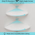 8.7in) Corner Shelf, Solid Oak Wood Floating Corner Shelf Wall Mount Round End Floating Speaker Shelves with Wire Hole