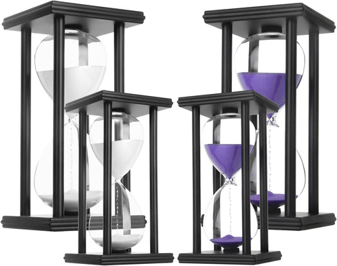 30/45/60 (30 Hourglass Sand Timer,Black Wooden Minute Sandglass Timer for Home,Desktop,Classroom Kitchen Restaurant