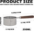 Saucepan with Pour Spouts Stainless Steel Handheld Oil Pan Sauce Pans Small Nonstick Milk Pot Kitchen Tool Sauce Pans for Milk Butter Sauce(250ml) by LNQ LUNIQI