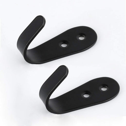 MsBong 12 Pcs Black Coat Hooks for Wall, Heavy Duty Wall Mounted Hooks for Coats, Key, Towel, Bags