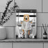 Golden Retriever Canvas Wall Art, Black and White Funny Dog Sitting in Toilet Painting for Bathroom