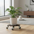 10" Comfy Hour Heavy Duty Cast Iron Rolling Plant Stand, Heart Shaped Plant Caddy with Industrial Metal Wheels