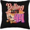 In-line Skates Towards 1982 Rolling Into 44 Throw Pillow, Multicolor, 16x16