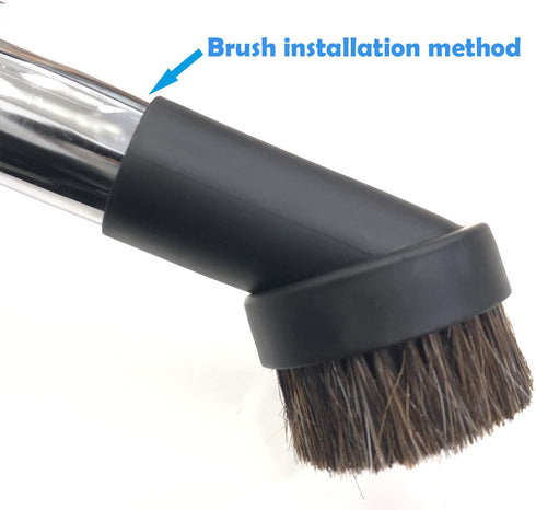 SCStyle 1.25 Inch Round Soft Mixed Horse Hair Vacuum Cleaner Dust Brush, 1Pcs