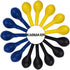 KADBANER Yellow Blue Black Balloons, 100 Pack, 12 Inch Latex