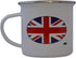 Rogue River Tactical UK United Kingdom Camp Mug, Enamel Camping Coffee Cup Gift with Union Jack