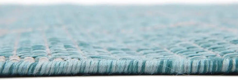Unique Loom Trellis Collection Area Rug, Moroccan Inspired Lattice Design for Indoor/Outdoor Décor, 3 ft 3 in Round,