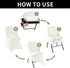 Ascoza 6 Pack Ivory Spandex Folding Chair Covers in Stretch Washable Fabric for Wedding, Party,Holidays,Celebration