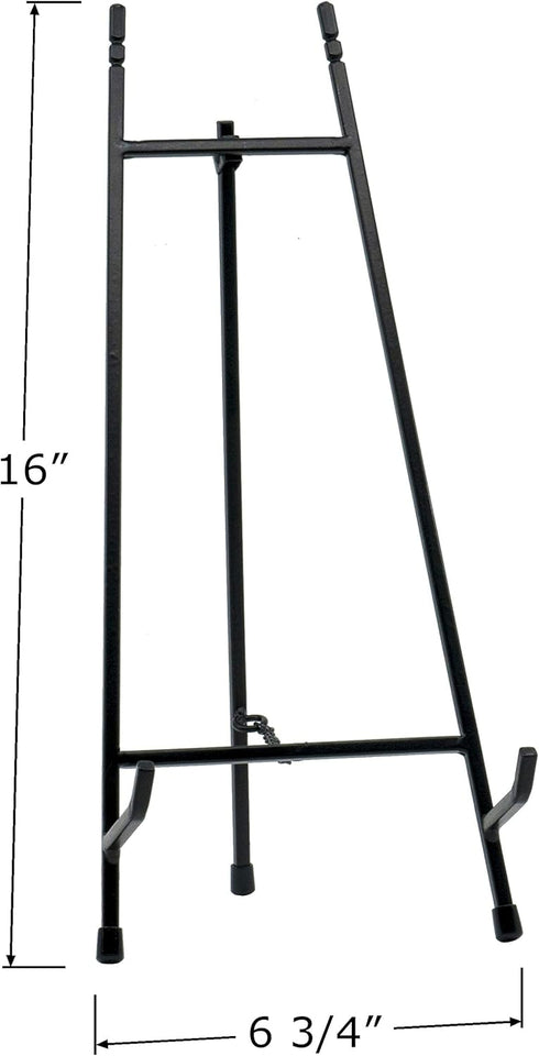 Red Co. 15” Tall Modern Metal Tripod Plate Stand and Art Holder Easel, Black by Red Co.