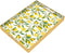 Lemon Serving Tray with Handles, Plastic Decorative Tray, Rectangular Coffee Table Tray