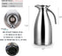 Sumerflos 68 Oz Stainless Steel Coffee Thermal Carafe/Double Walled Vacuum Thermos Insulated / 12 Hour Heat Retention / 2 Liters (Silver) by Sumerflos