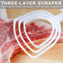BOLEX Professional Bone Dust Scraper, White Poly Square Meat Scraper, 2 Pack for Kitchen Catering