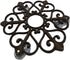 10" Comfy Hour Heavy Duty Cast Iron Rolling Plant Stand, Heart Shaped Plant Caddy with Industrial Metal Wheels