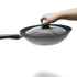 Alpha Living Universal Silicone Cookware Pots and Pans - Vented Tempered Glass-Graduated Lid, Fits 9.5", 10", 11"