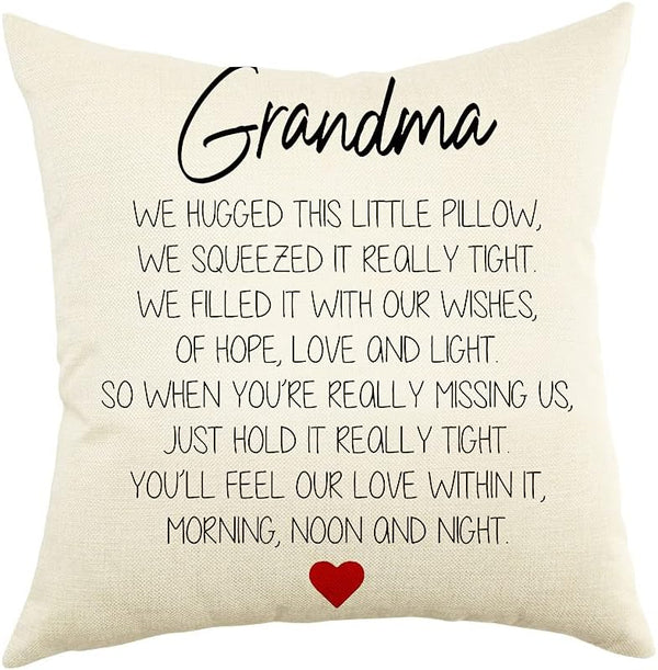 Ogiselestyle Grandma Gifts Pillow Covers 18x18 Inch, Decorative Home Throw Pillow Case,