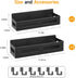 6 Pack 4 Sevenblue Strong Magnetic Spice Rack for Refrigerator, Multipurpose Magnetic Shelf for Fridge with Hooks