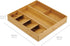Joseph Joseph DrawerStore Compact Utensil Organizer for Kitchen Drawer, Silverware Flatware Tray, Large, Bamboo
