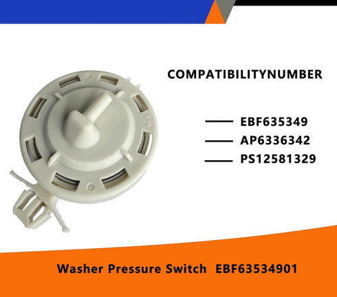 LG Washer Water Level Pressure Switch EBF63534901 Compatible with EBF63534906 AP6336342 PS12581329