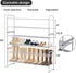 2 Closet 18-Pairs, MISSLO Tier Long Shoe Rack for Shoe Organizer Holds Wide Low Stackable Shoe Storage Shelf