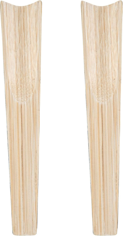 Restaurantware Bambuddha 9.8 Inch Bamboo Serving Set, 2-Piece Black Bamboo Salad Server Set with Heavy-duty Tongs
