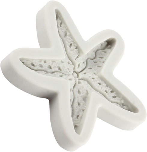 Starfish Silicone Fondant Mold, Marine Theme Cake Molds for Sugar Cake Decorating, Cupcake Topper