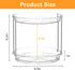klyoca 360 2 Counter Rotating Makeup Organizer Tier Lazy Susan Turntable Organizer, Clear Bathroom Organizer