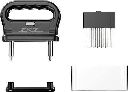 ZXZ Premium Meat Tenderizer Mallet - 48 Stainless Steel Blades for Marinated Meats, Ideal Kitchen Tool for Chefs.