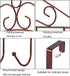 eywlwaar Metal Over The Door Hooks - 7 Hanger Rack for Home Use, Ideal for Hats, Coats, Bags, and Scarfs