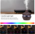 Wood Grain USB Humidifiers for Home, Top Fill with LED Night Light, Ideal for Bedroom Office Nursery, Compact Design