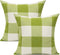 Outdoor Green Throw Pillow Covers 18x18, Set of 2 Buffalo Plaids Check for Spring Front Porch Home Decor