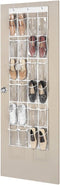 Whitmor 24 Pocket OTD Shoe Organizer, Clear Design