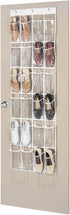 Whitmor 24 Pocket OTD Shoe Organizer, Clear Design
