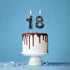 18th Birthday Candles, Black 3D Diamond Shape Number 18, Happy Birthday Cake Topper Decoration